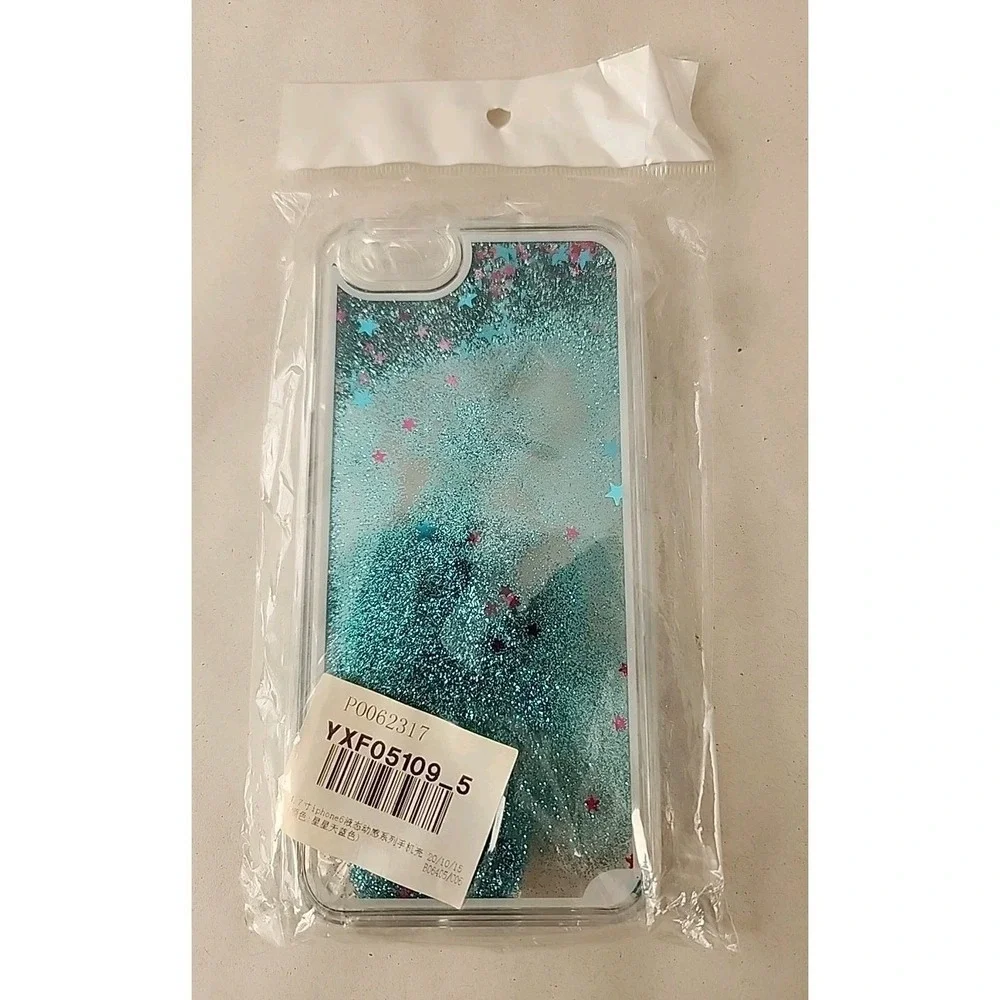 NIB Bling Sparkle IPhone 4 Hard Case Shining Glitter Stars Liquid Quicksand NEW